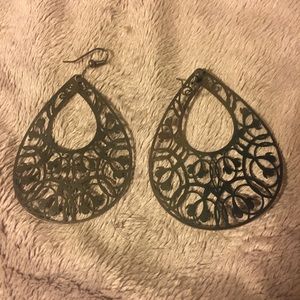 Metallic Black Earrings